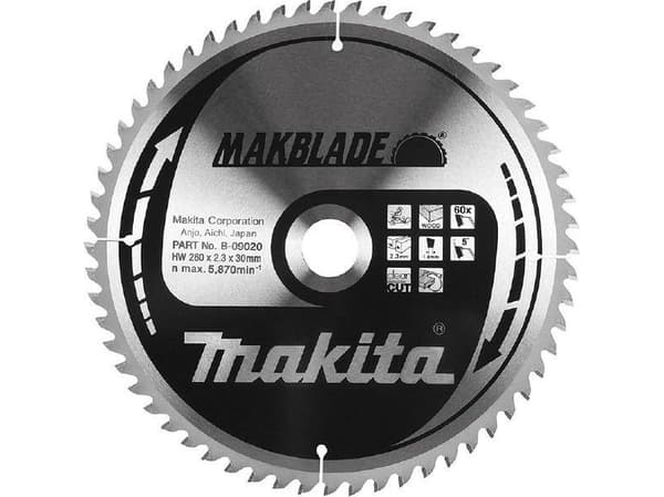 MAKITA-skärskiva för trä 260x30mm 24Z