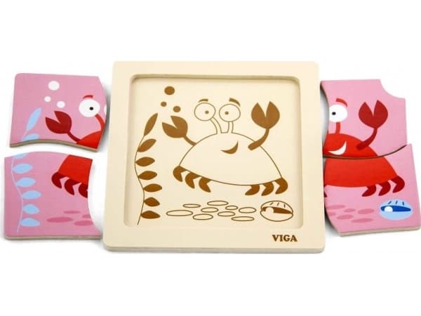 Viga Viga 50146 Puslespill på matte - krabbe