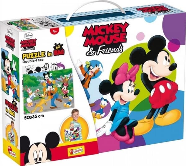 Lisciani Puzzle In Bag 60 Mickey, 3 år
