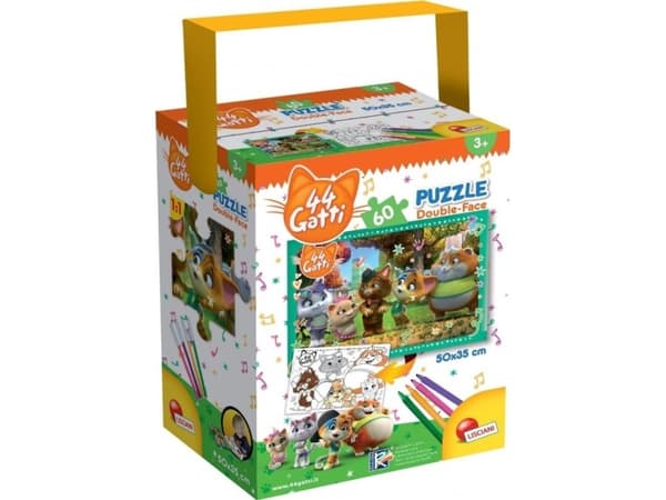 Lisciani Giochi Tub Puzzle Mini 60 44 Gatti Eyes Cats!, Alle kjønn, Nemo