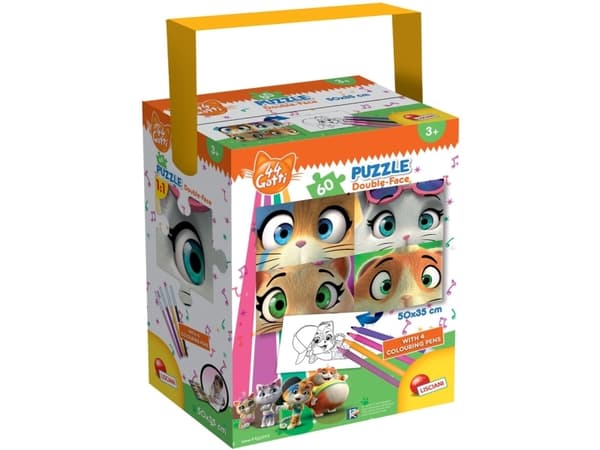 Lisciani Giochi Tub Puzzle Mini 60 44 Gatti Eyes Cats!, Alle kjønn, Nemo