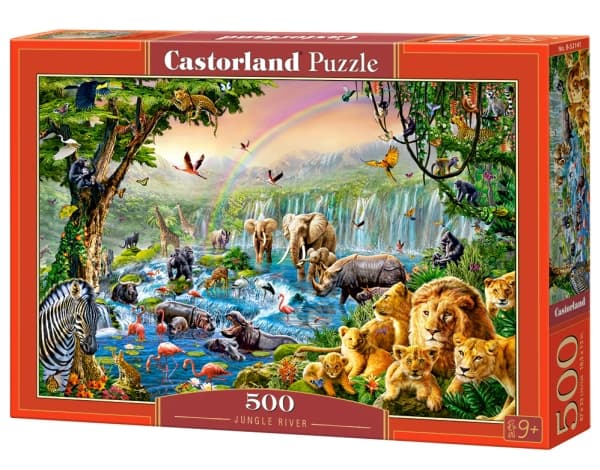 Castorland Jungle River 500 pcs, 500 kpl, Eläimistö, 9 vuosi/vuosia
