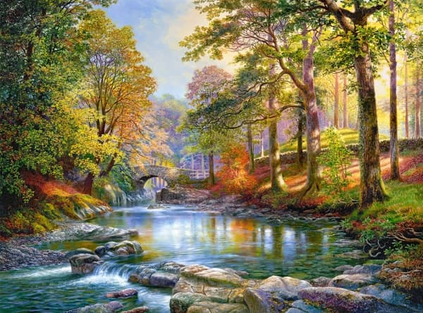 Castorland Along the River 3000 pcs, 3000 stykker, Landskap, 9 år