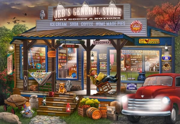 Castorland Jeb''s General Store 1000 pcs, 1000 kpl, Rakennukset, 9 vuosi/vuosia