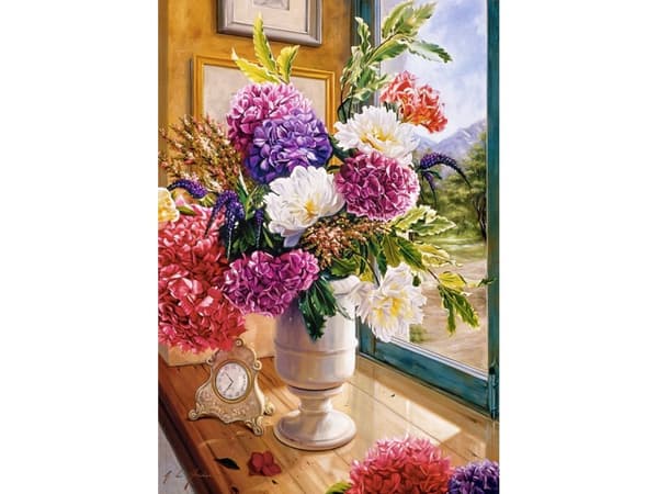 Castorland Still Life with Hydrangeas 1000 pcs, 1000 stykker, Flora, 9 år