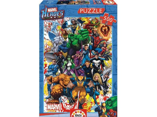 Educa - 500 Marvel Heroes Puslespill (80-15560) /Puslespill /Marvel Heroes