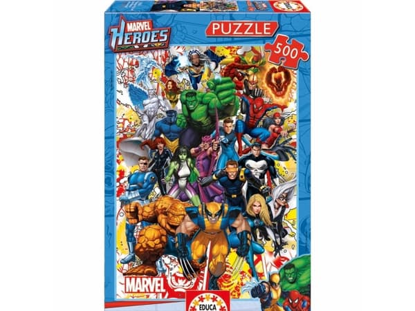 Educa - 500 Marvel Heroes Puslespill (80-15560) /Puslespill /Marvel Heroes