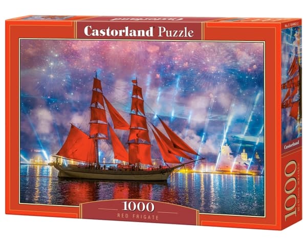 Castorland Red Frigate 1000 pcs, 1000 kpl, Laivat, 9 vuosi/vuosia