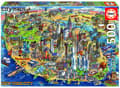 Miniatyrbilde 2 av 2: Educa New York City Map - 500 brikker