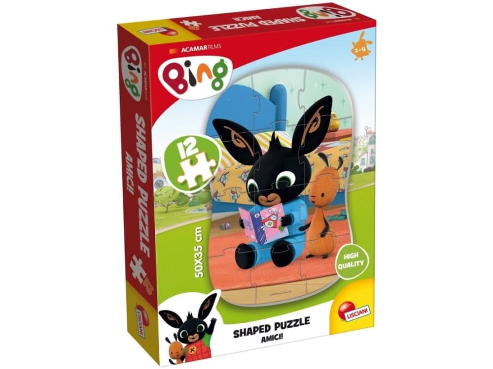 Lisciani Bing My First Shaped Puzzle 12 - L''ora Della Favola, Gutt/Jente, 3 år