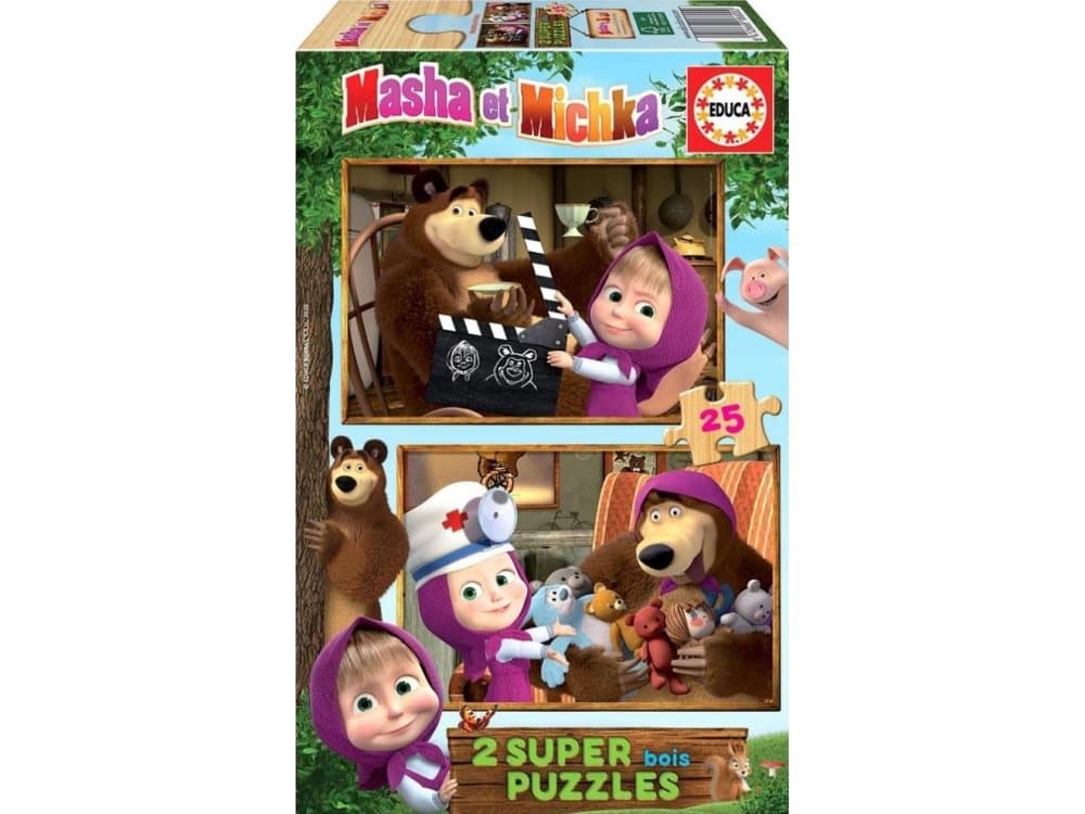 Educa Puzzle 2x25 Masha and the Bear (wooden) G3