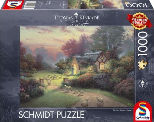 Schmidt Spiele 59678 Thomas Kinkade, Spirit, Good Shepherd's Cottage, 1,000