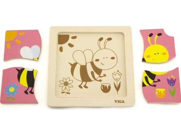 Viga Viga 50138 Pussel på en matta - ett bi
