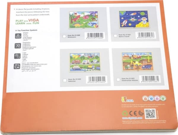Viga Viga 51460 Palapeli matolla 24 elementtiä - dinosaurukset