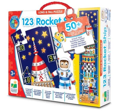TLJ Long and Tall Puzzles 123 Rocket Ship- Rymdraket Pussel