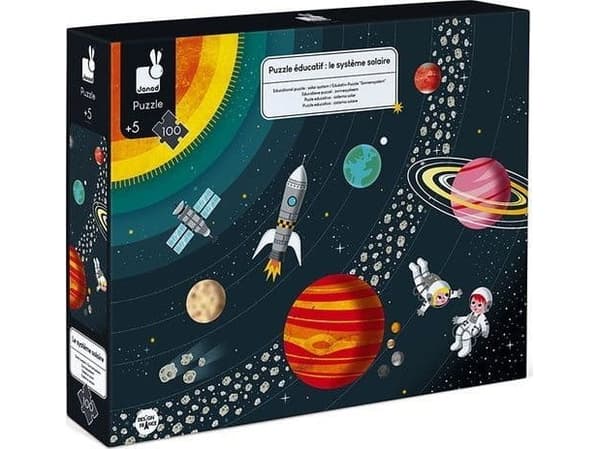 JANOD Educational Puzzle Solar System, Kartong, Frankrike, 700 mm, 490 mm, 2 mm, Låda