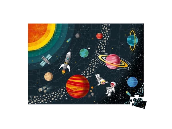 JANOD Educational Puzzle Solar System, Kartong, Frankrike, 700 mm, 490 mm, 2 mm, Låda