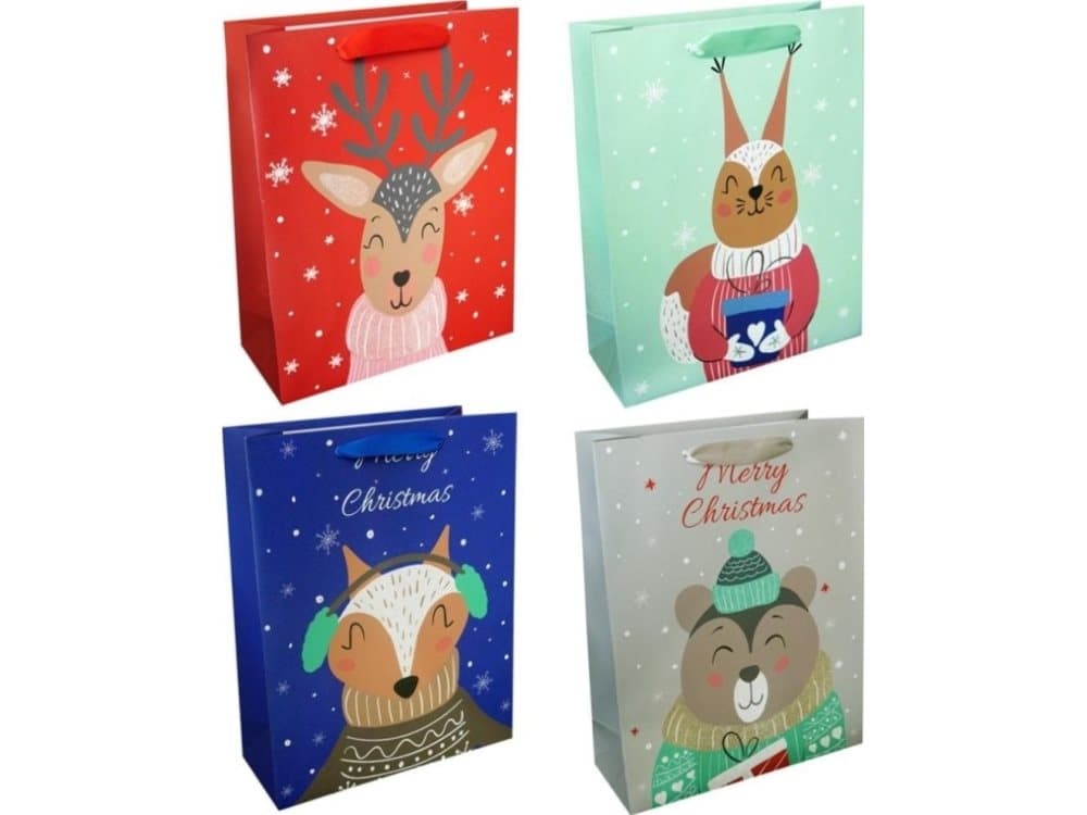 Incood Gift bag 26x32 Christmas glitter mix