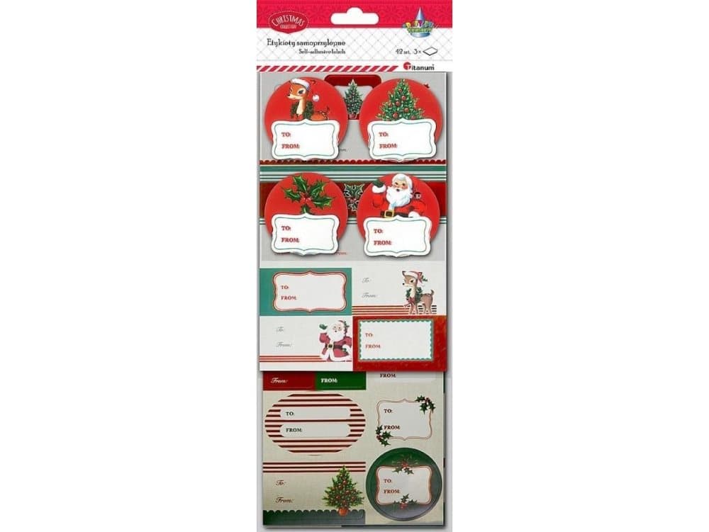Titanum Self-adhesive tickets 3D Christmas 42pcs