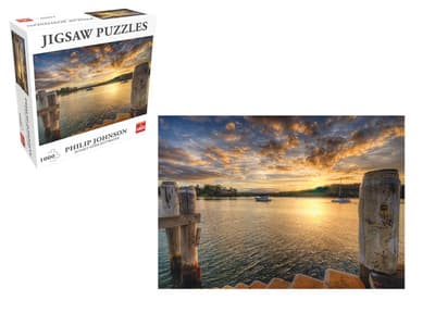 Puzzle Sunset over Pittwater 1000pcs- Solnedgång pussel