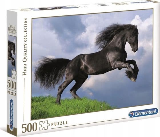 Clementoni High Quality Collection - Fresian Black Horse - pussel - 500 delar