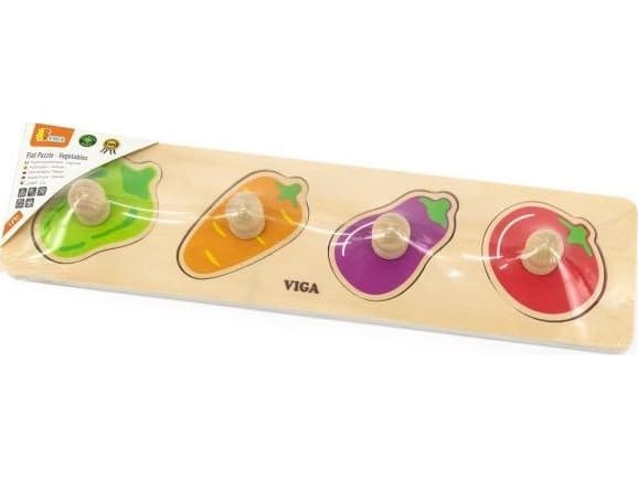 Viga Toys Viga 44532 The first puzzle with handles - vegetables