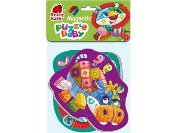 Roter Kafer Mykt magnetisk puslespill Lion and Hippopotamus