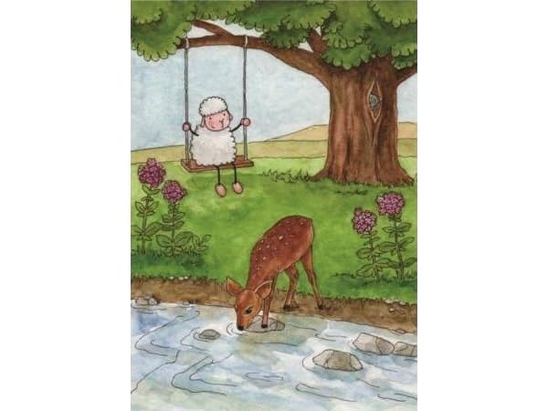 Sharon. Postcard with a coloring page - My soul thirsts