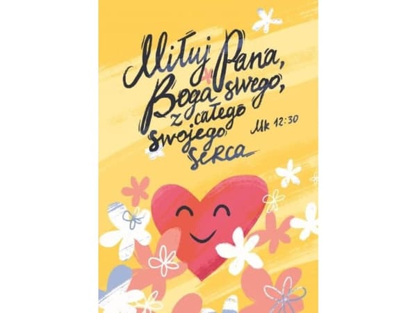 Sharon Postcard with a coloring page - Love the Lord your God