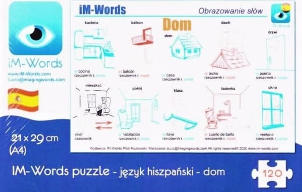 iM-Words iM-Words Puzzle 120 Spansk - Hjem