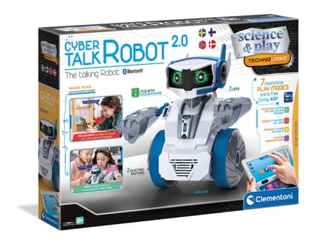 Clementoni Cyber Talk Robot, Robot, Programmera, Pojke/flicka, 8 År, Blå, Grå, Vit