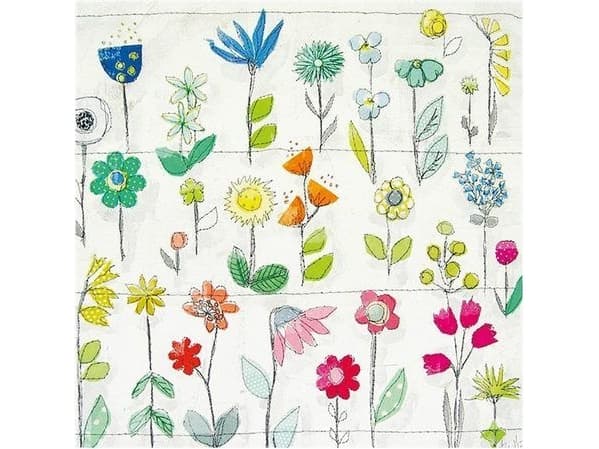 Museums & Galleries Karnet kwadrat Floral Pattern z kopertą