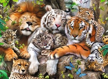 Ravensburger Big Cat Nap, 200 kpl, Eläimet, 8 vuosi/vuosia