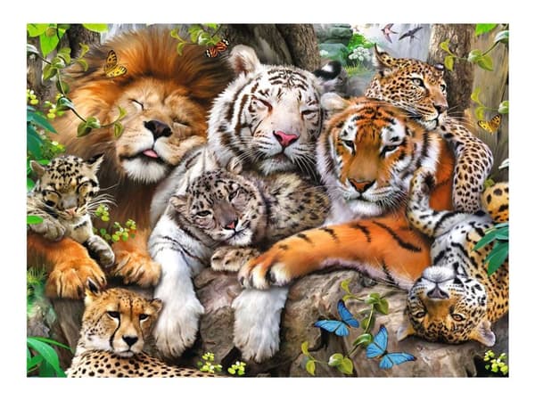 Ravensburger Big Cat Nap, 200 kpl, Eläimet, 8 vuosi/vuosia