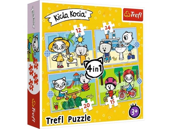 Trefl Puzzle 4in1 Kitty Cat's Day