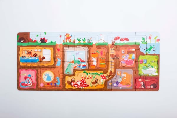 Underground houses - Kreativt magnetisk puslespil fra mierEdu