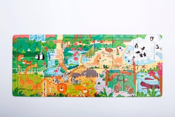 At the Zoo - Kreativt magnetisk puslespil fra mierEdu