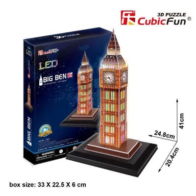 Puzzle 3D LED Zegar Big Ben 20501 DANTE p.12/ cena za 1szt.