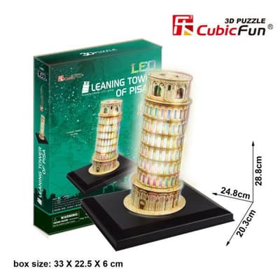 Puzzle 3D LED Krzywa Wieża w Pizie 20502 DANTE p.12/ cena za 1szt.