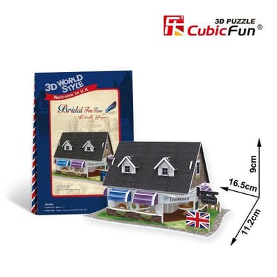 Puzzle 3D Domki świata-Wielka Bryt. Tea house 45el W3105H 23105 DANTE