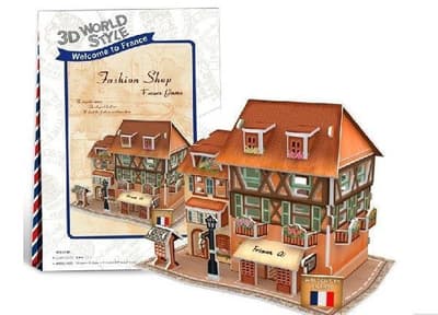 Puzzle 3D Domki świata-France. Fashion shop 31el W3119H 23119 DANTE