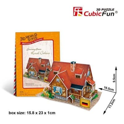 Puzzle 3D Domki świata-Niemcy. Rural cabin 37el. W3128H 23128 DANTE