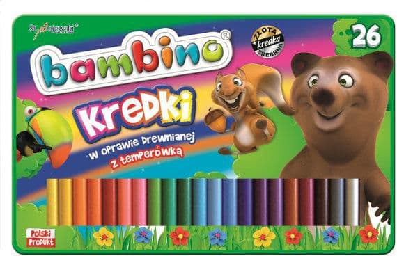 St. Majewski Bambino Crayons 26stk i metallpakke