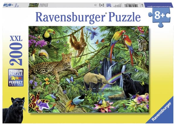 Djur i djungel Pussel 200 bitar Ravensburger