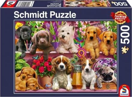 Schmidt Games Palapeli PQ 500 Psy na pólce