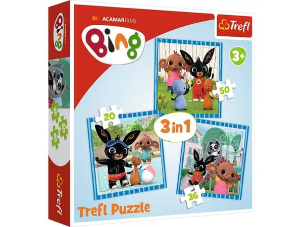 Trefl Pussel 3in1 Spela med vänner Bing