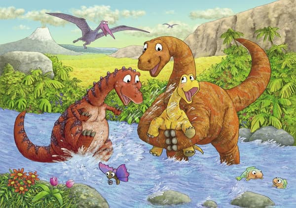 Lekne dinosaurer Puslespill 2x24 brikker Ravensburger