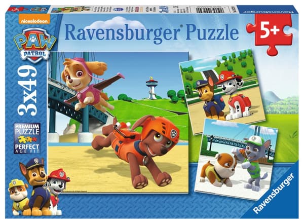 Paw Patrol Puslespill 3x49 brikker Ravensburger