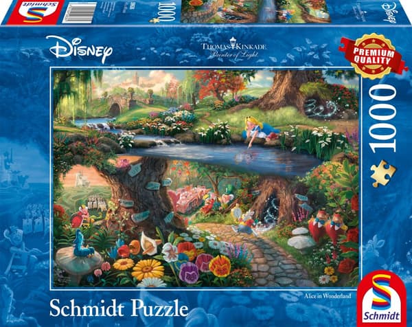 Disney Alice In Wonderland Thomas Kinkade Pussel 1000 bitar Schmidt
