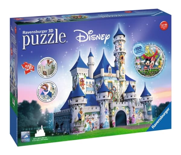 Ravensburger 00.012.587 Disney Castle Puzzle, 216 brikker, 12 år